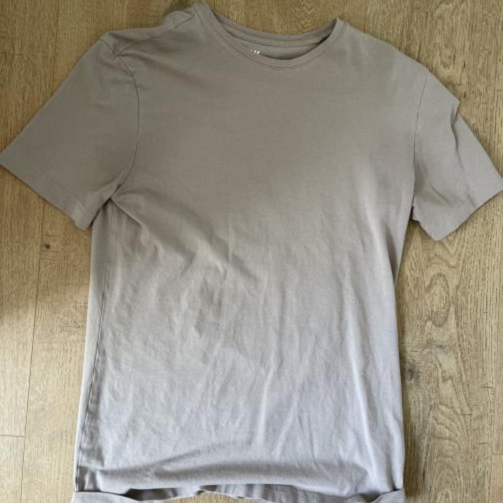 H&M Beige Slim-Fit T-Shirt